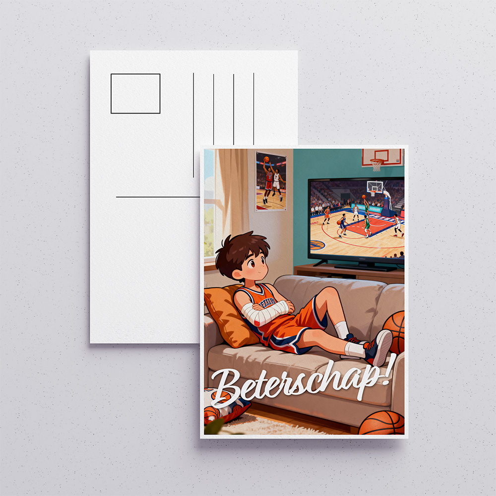 Beterschap basketballer cartoon